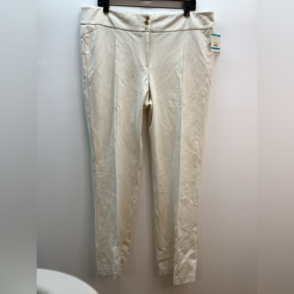 Anne Klein Size 16 Cream Trousers. MSRP$89. New With Tags. - Picture 1 of 9